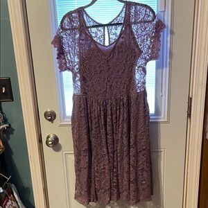 Torrid Lace Midi Dress in Mauve